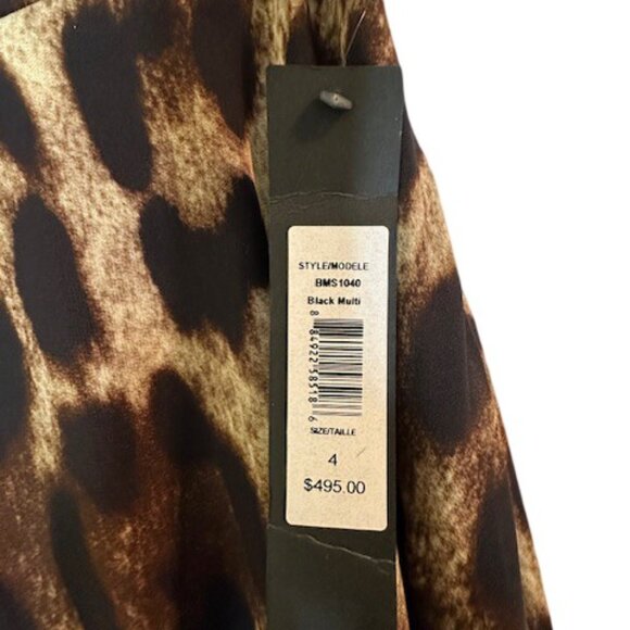 NWT Badgley Mischka Animal Print Floor Length Skirt - Size 4 - Picture 8 of 9